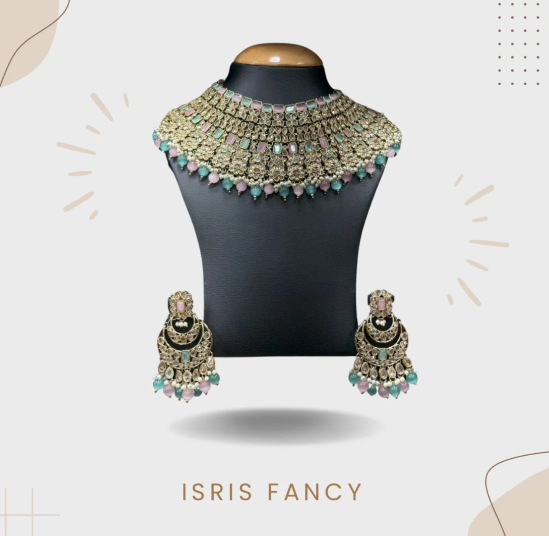 royal necklace set with earrings – rental jewelry